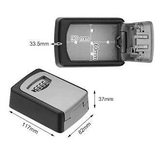 Caixa para chaves Metal código Casa Hotel Apartamento Airbnb Booking