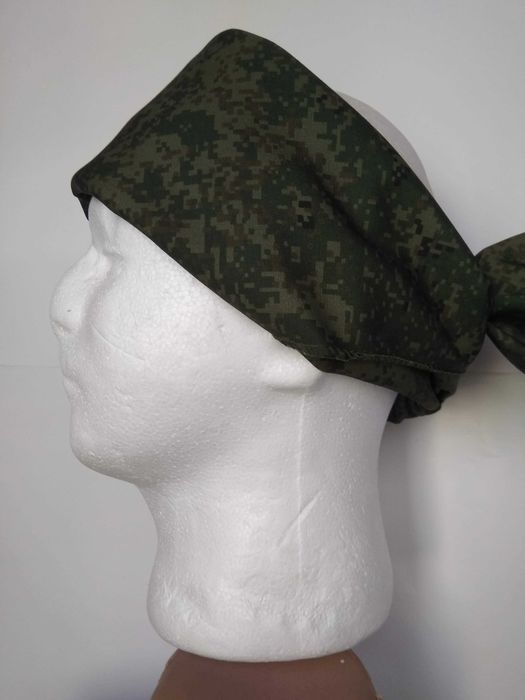 Бандана 74см на 74 см квадрат камуфляж цифра