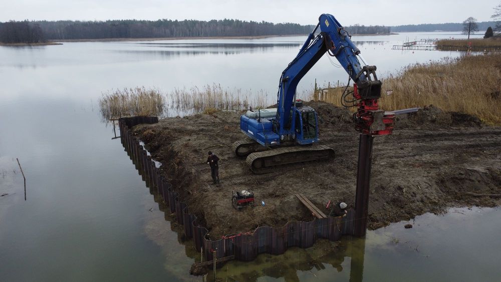 Pogłębiarka ,pogłębianie koparka pływająca, koparka na pontonach