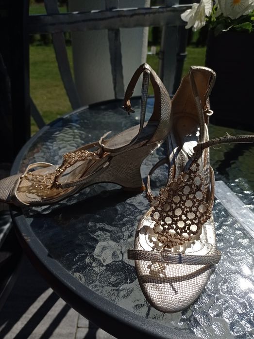 Buty next 37 cyrkonie złote