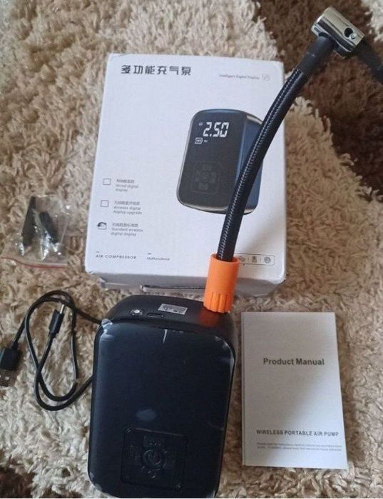 Новый Насос автомобильный насос аккумуляторный портативный