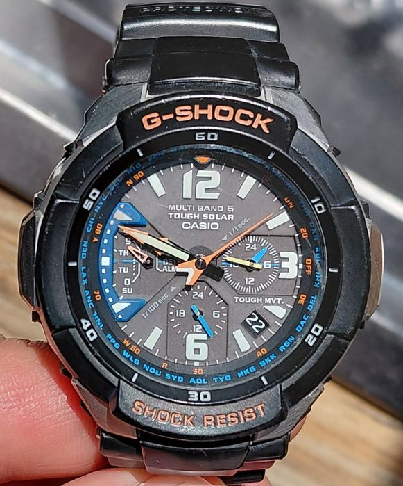 Годинник Casio G-SHOCK на сонячній батареї, з радіоконтролем