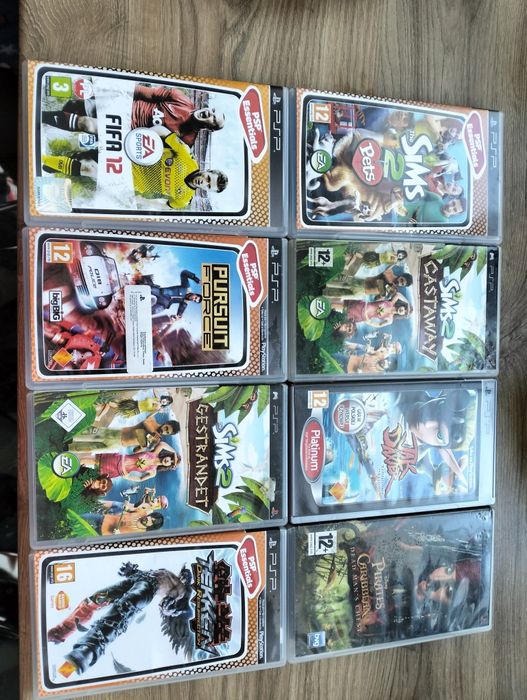 Gry PSP i karta pamięci 4gb do PSP cena za komplet