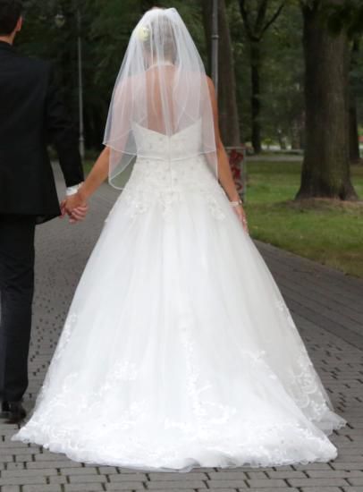 suknia ślubna (r.38) ,,księżniczka", ,,princessa"