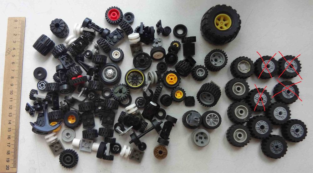 Колеса и резина к конструктору Лего, от 5грн, много