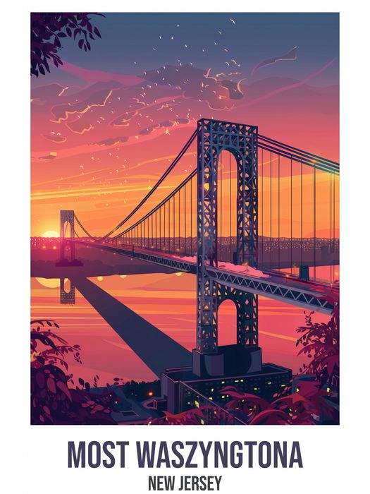 Plakat 75x100cm Most Waszyngtona