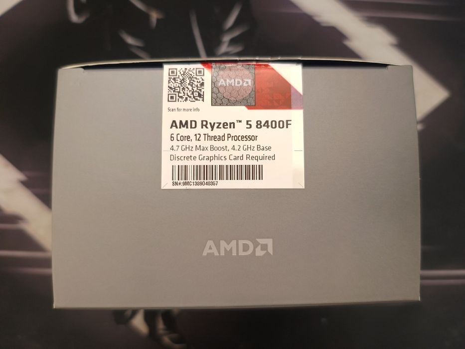 Процесор AMD Ryzen 5 8400F (6 ядер/12 потоків) + Гарантія 2 роки