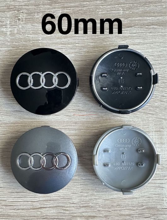 Conjunto 4 Centros Jantes Audi 56mm 60mm 61mm 65mm 68mm 69mm 77mm
