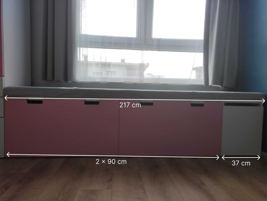 Zestaw mebli Ikea Stuva (szafa, ławki z szufladami) + siedzisko