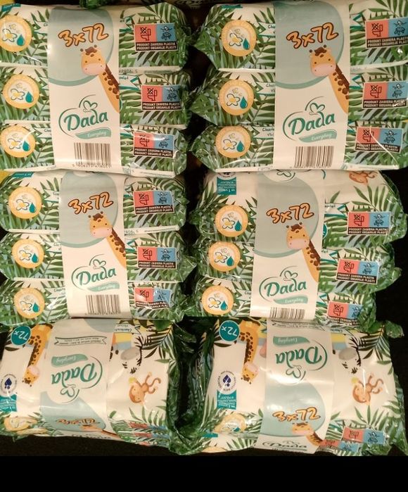 6x 3 Pak chusteczek nawilżanych Dada everyday 18 paczek po72 sztuki