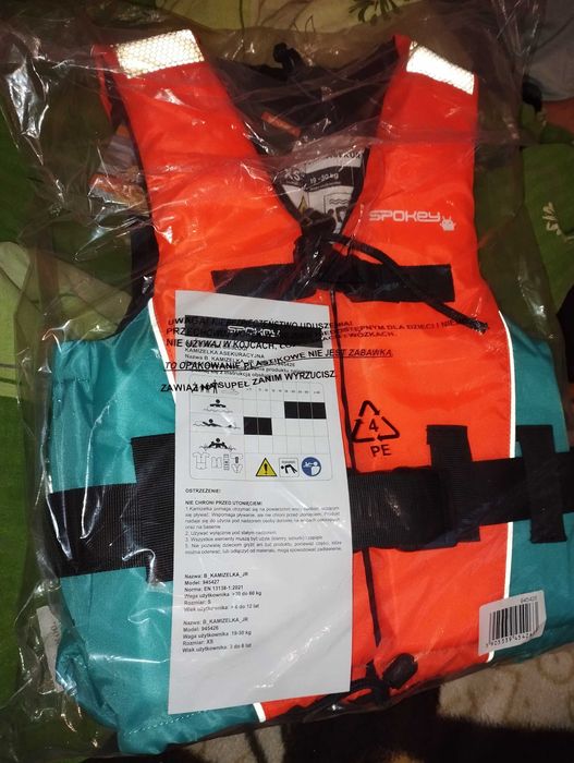 Kamizelka Asekuracyjna Kapok 19-30kg 3-6 lat na Ponton Kajak Łódź NOWA