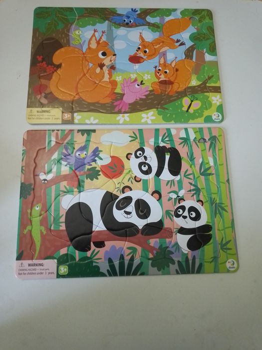 Новые картонные пазлы в рамке размером 30х21см