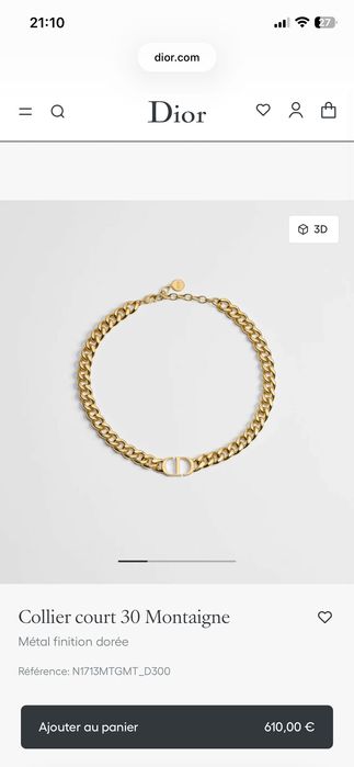 Оригінальний Dior ланцюжок-чокер