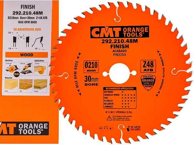 CMT 292.210.48M Tarcza do cięcia drewna Laminatu Piła Widia 210x30 Z48