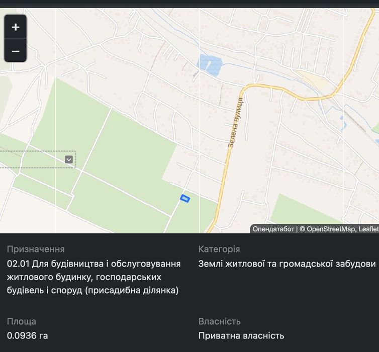 Продаж зем.ділянки під забудову передмістя  Львова с.Давидів пл.10 сот