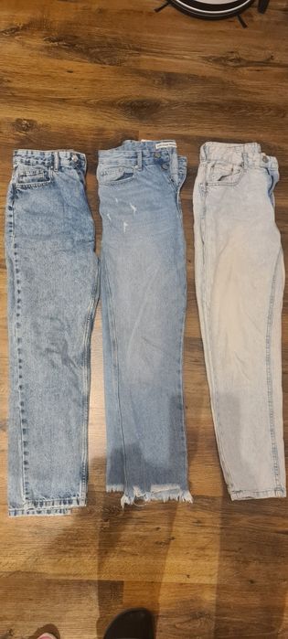 3 szt. Spodnie typu straight rozm S