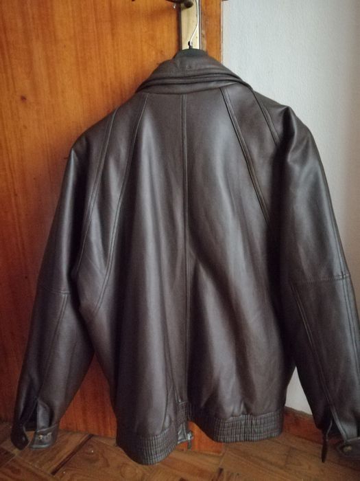 Blusão em Pele Castanho