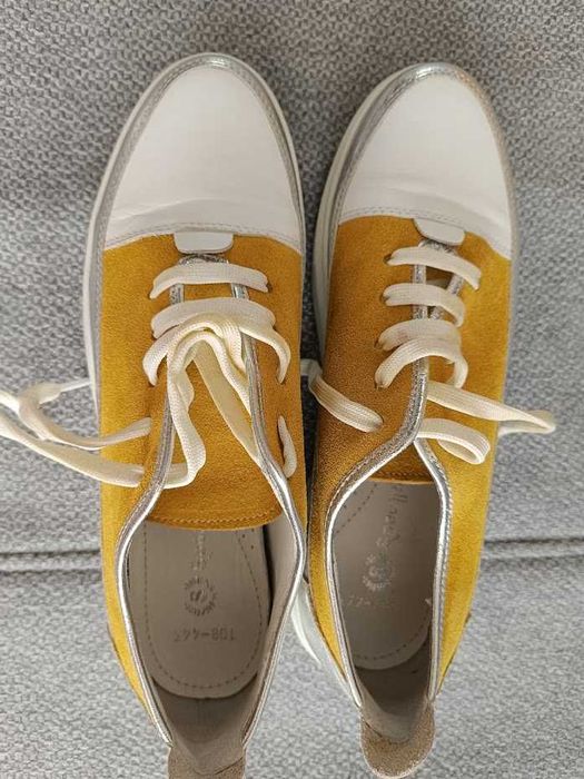 Продам женские желтые кеды кроссовки мокасины слипоны балетки 40р