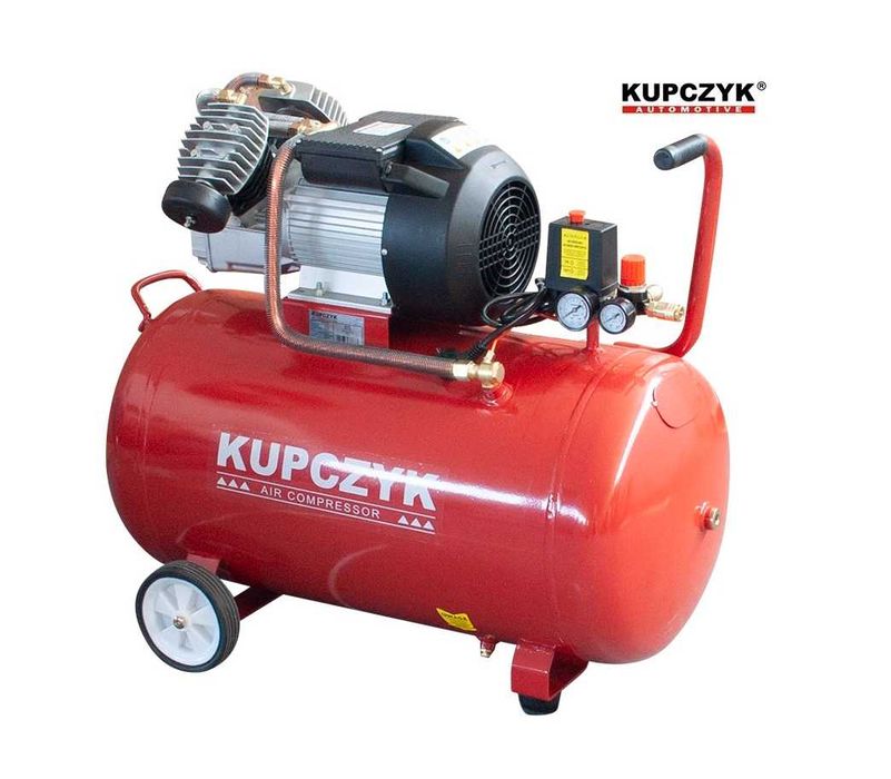 Kompresor tłokowy sprężarka ZVAT - 100 L dwutłokowa 450 l/min Kupczyk