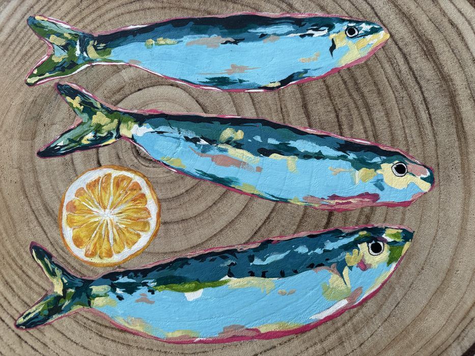 Pintura em Guache sobre madeira
