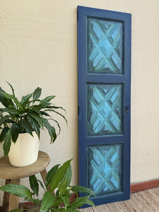 Porta de madeira antiga para decoração 138x40cm