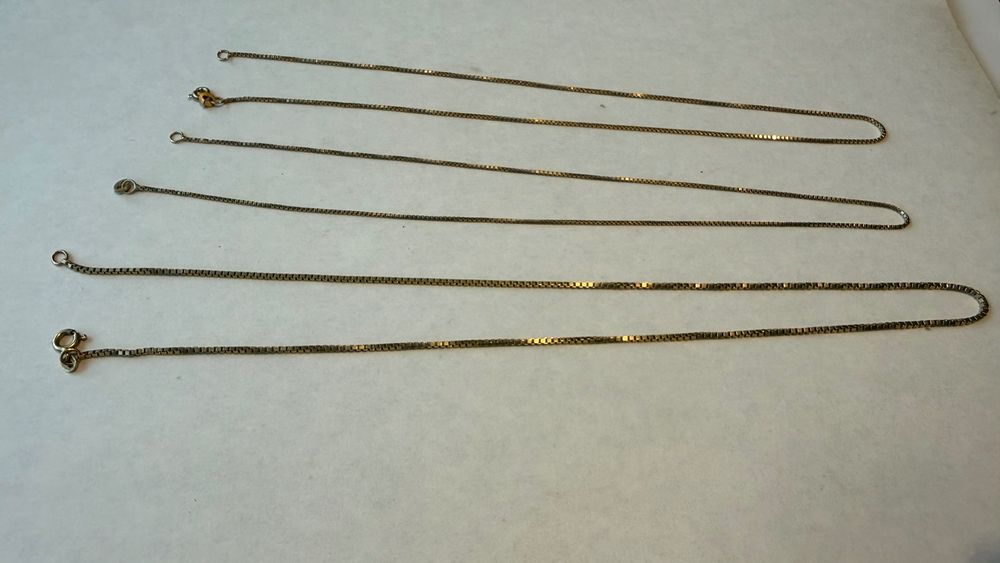 złoty łańcuszek kostka złoto próba 585 długość 50cm waga 6,93g