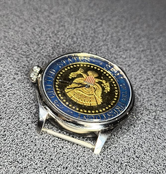 Zegarek szwajcarski Fortis 21j w medalu USA stal pasówka