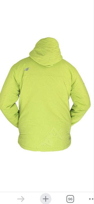 Kurtka 4F męska zimowa limonka