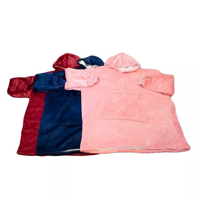 Duży zimowy sweter-koc