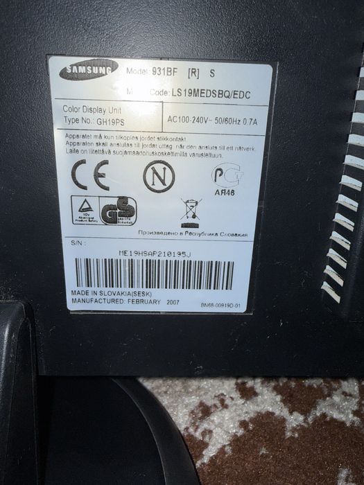 ЖК-монитор Samsung SyncMaster 931BF