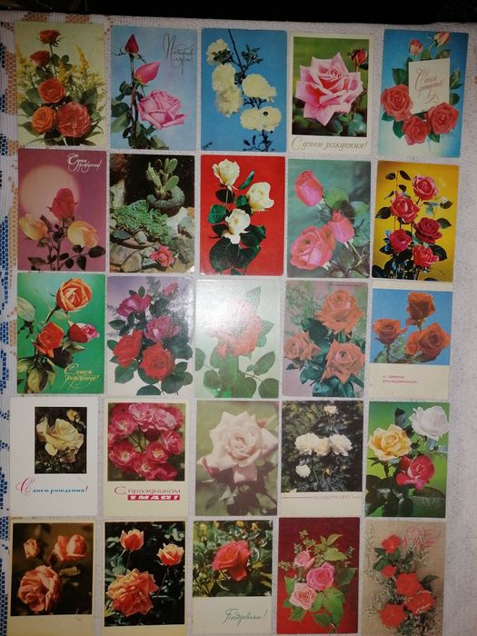 Открытки Розы, цветы. . Чисті листівки. Квіти.