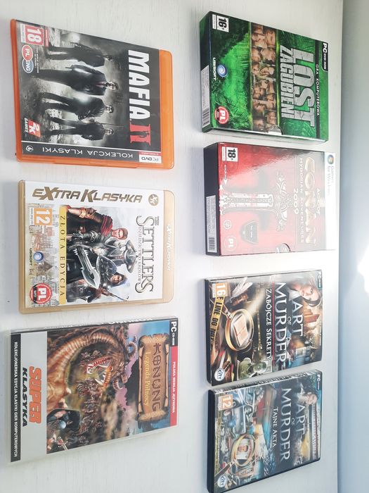 Zestaw 7 gier PC CD-ROM PC-DVD