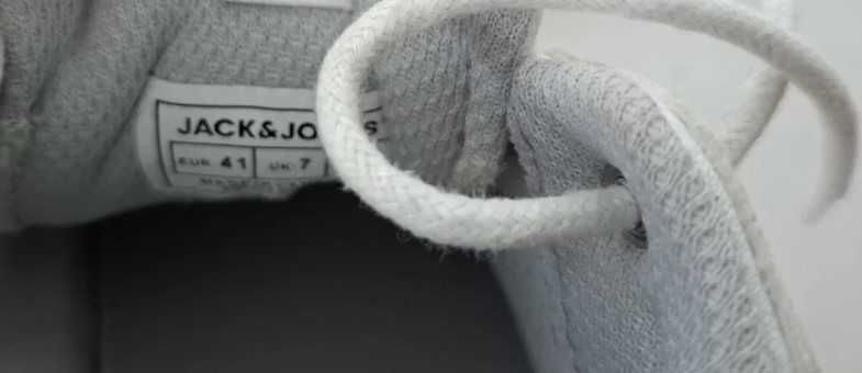 JACK&JONES - Męskie Białe Sneakersy Trampki Buty Sportowe 41