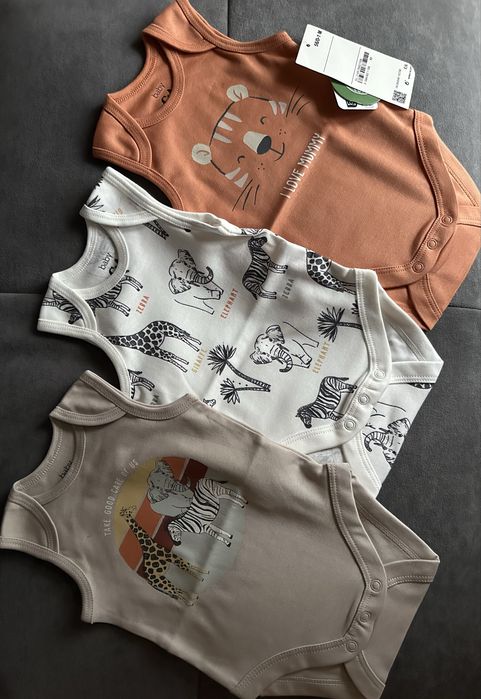 Боді дитяче c&а набір 3 шт 56 см 0-1 міс