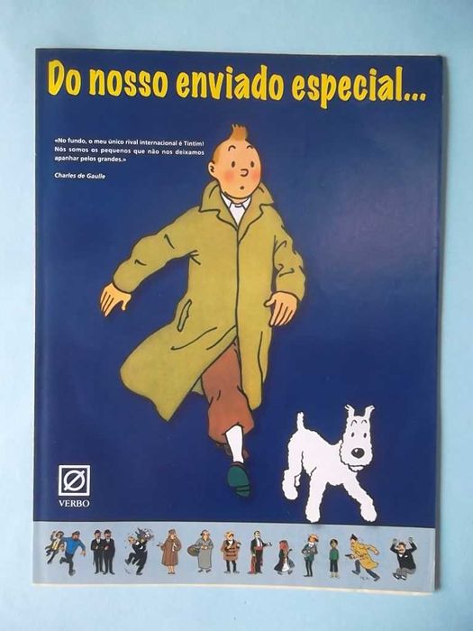 Raro catálogo desdobrável da coleção TINTIM da Difusão Verbo