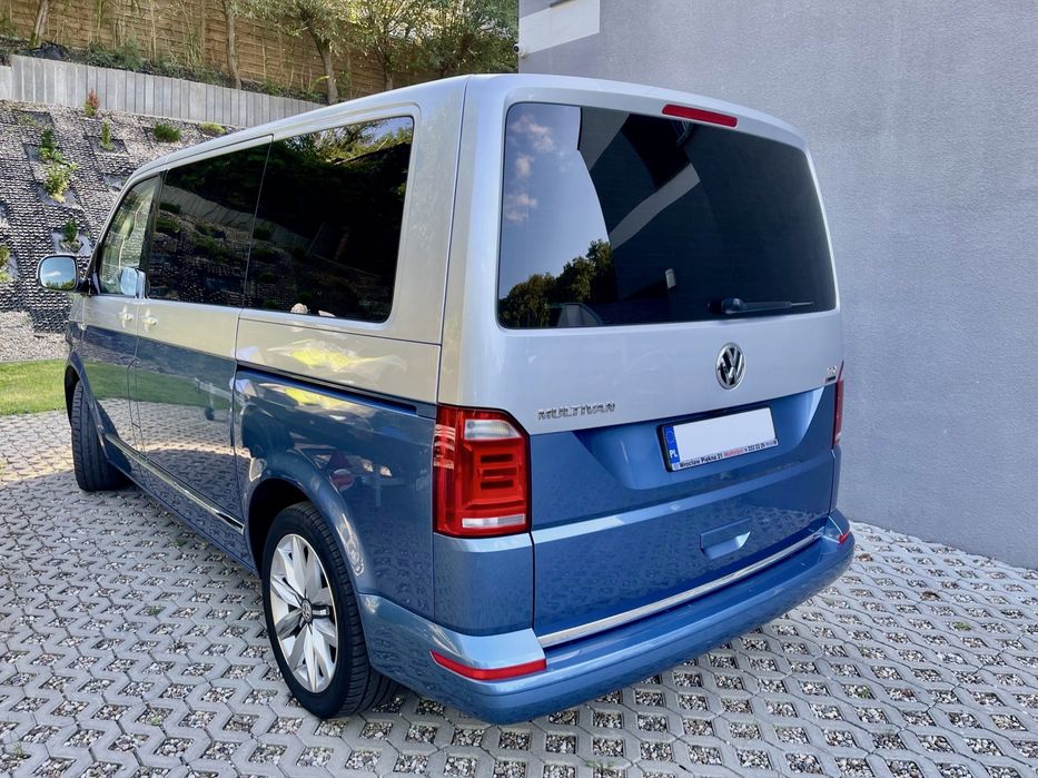 Wynajem BUS 7 osób Volkswagen Multivan Lux Exclusive Dach Moc 204 4x4motion Hak przewóz osób
