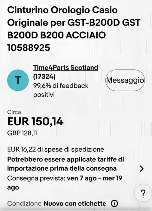 Casio watch GST B200 com bracelete CASIO ORIGINAL em AÇO INOXIDÁVEL