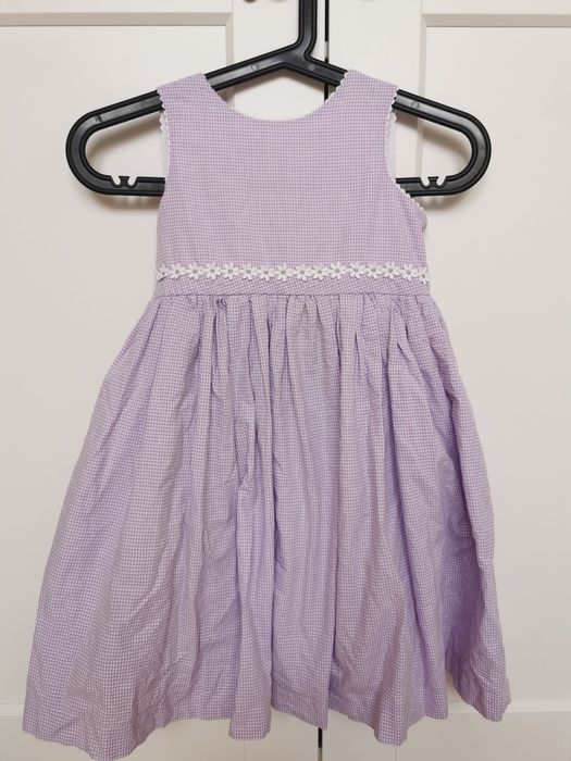 Sukienka lawendowa 110cm stokrotki na sesję Tk maxx