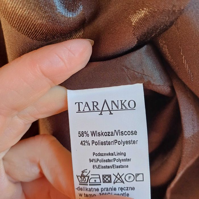Sukienka Taranko 34-36 z metką śliczna czekoladowa