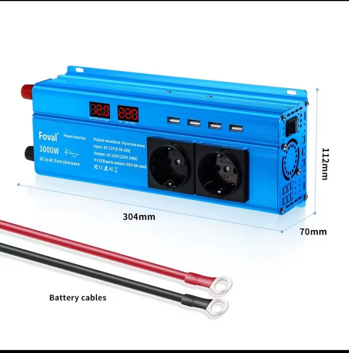 Инвертор Foval 12v 3000w