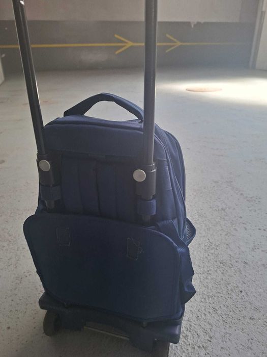 Mochila Escolar com Trolley Harry Potter Magical Azul