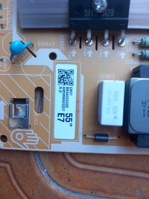 Placa principal com fonte de alimentação  samsung tv