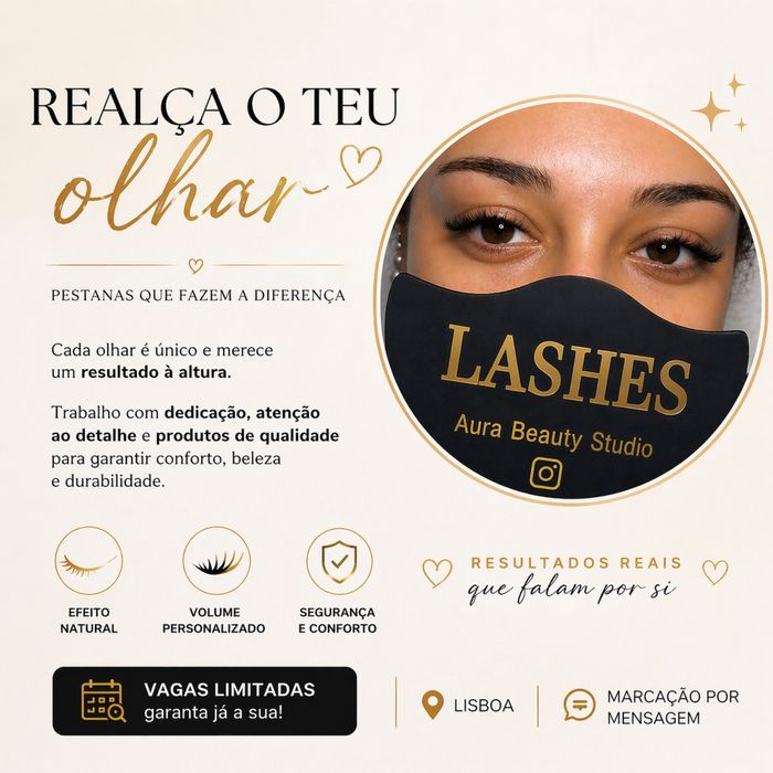 Extensão de Pestanas em Lisboa | Natural & Volume