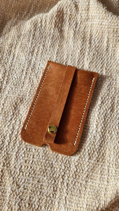 Ręcznie szyte skórzane etui na klucze- Włoska skóra | Prezent premium