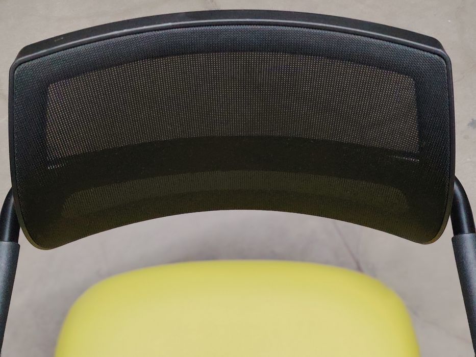 3 Cadeiras de Escritório/Reunião – Mesh – Amarelo/Verde – Novas