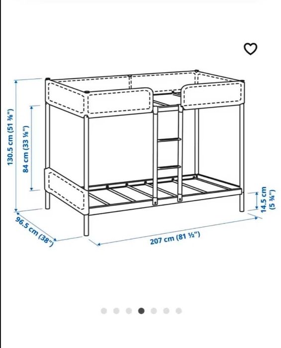 Tylko 150 plz!! Łóżko piętrowe Ikea tuffing