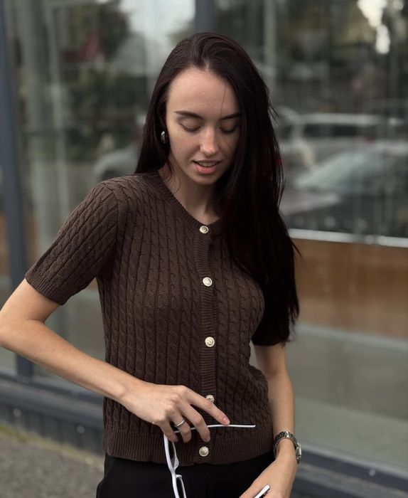 Кардиган в стилі hm коричневий old money