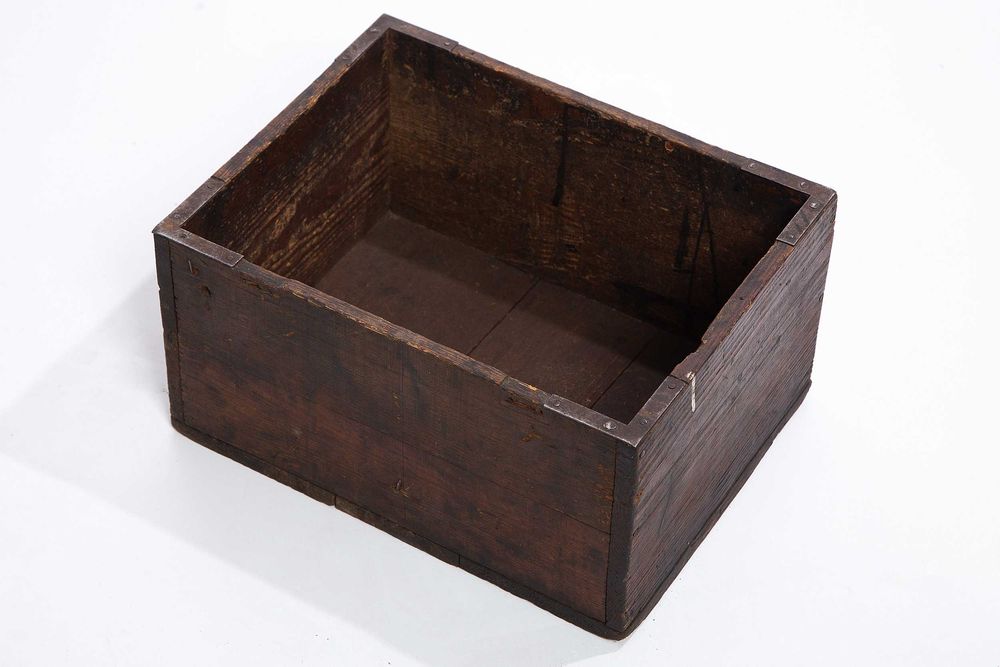 Skrzynia skrzynka drewniana retro pojemnik doniczka 39,5 30,5 20 cm 3