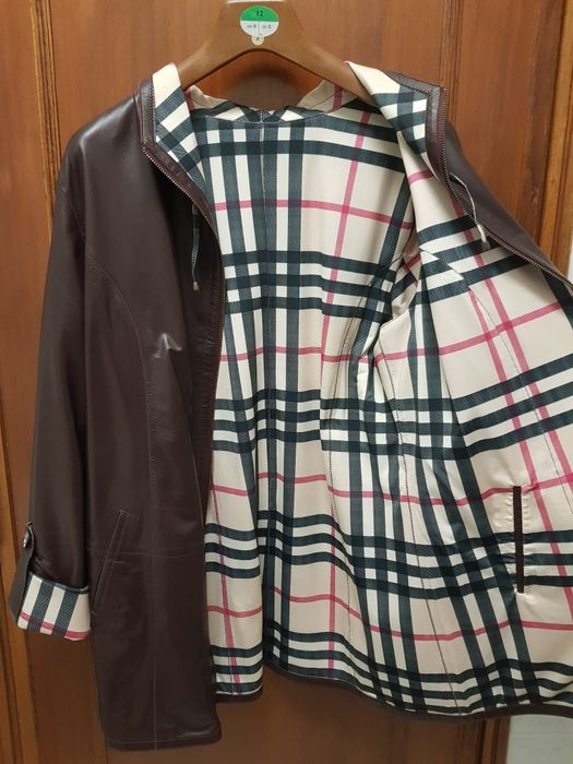 Casaco de pele genuína castanho double face mulher - Novo a estrear