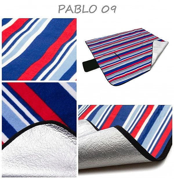 Koc PIKNIKOWY plażowy mata plażowa DUŻA XXL 200x200 z izolacją wodoopo